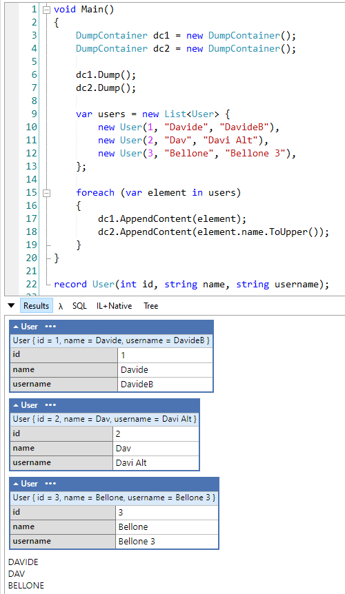 Using multiple containers