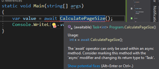 Error calling async method inside of a sync method