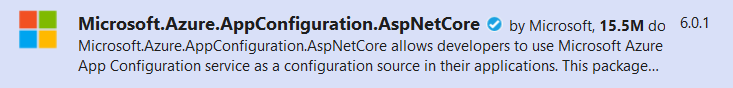 AppConfiguration.AspNetCore NuGet package