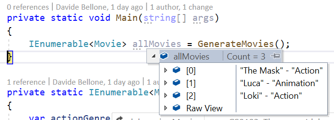 DebuggerDisplay can access elements of a list