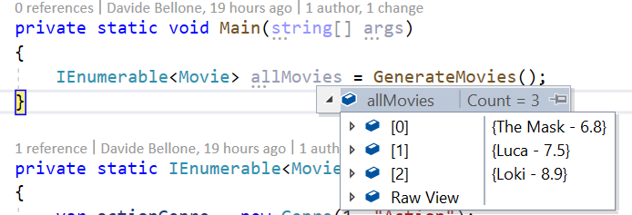 Debugging using ToString