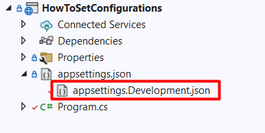 appsettings.Development file