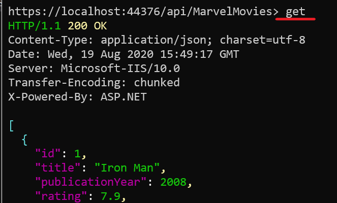 Using HTTP verbs to perform operations Using HTTP verbs to perform operations