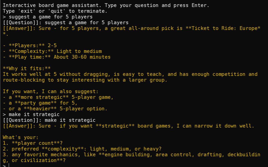 Chat does not remember previous messages
