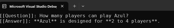 Chat response in console