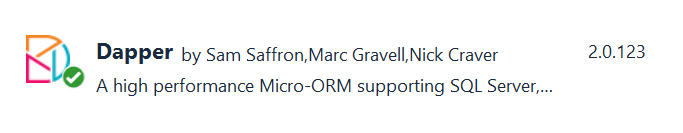 Dapper Nuget Package