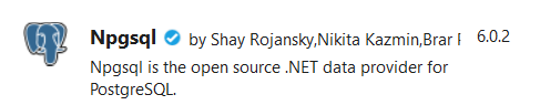 NpgSql Nuget Package
