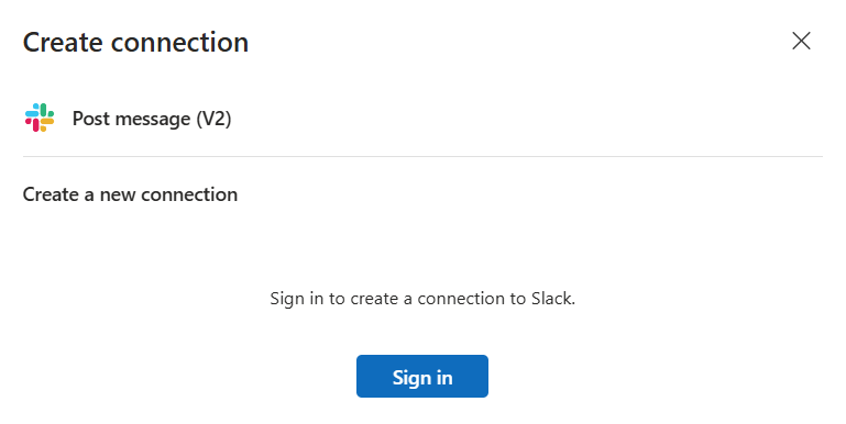 Slack connector authentication on Azure Logic App