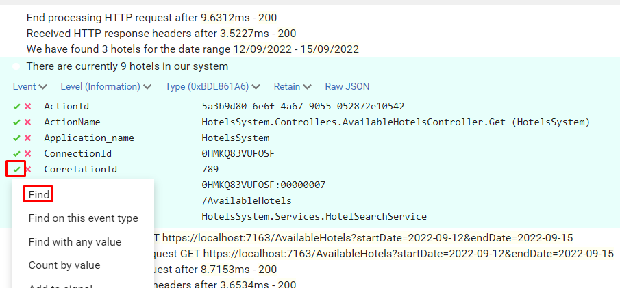 Filter button on SEQ