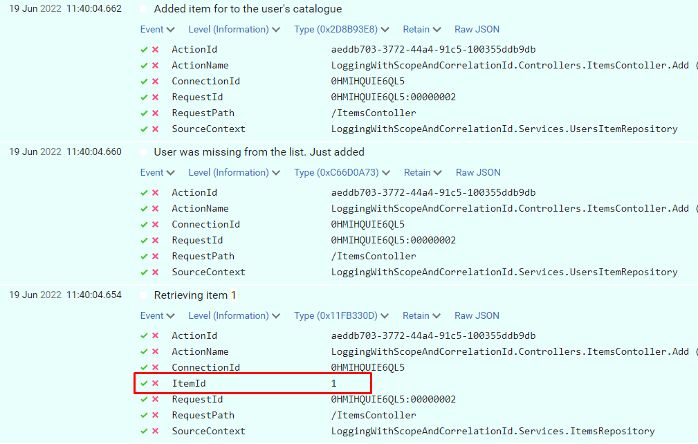 Expanding logs on Seq