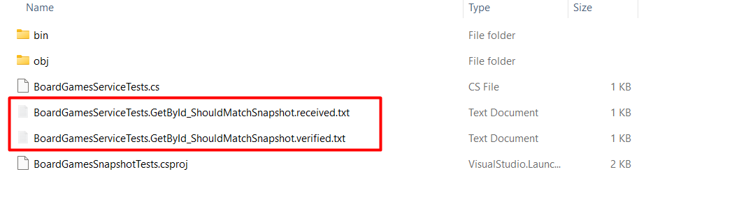 Verify generates a .received.txt and a .verified.txt file used for comparison