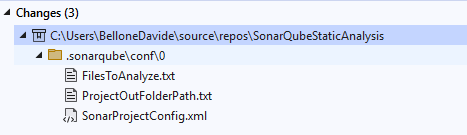Files generated by SonarQube after the build