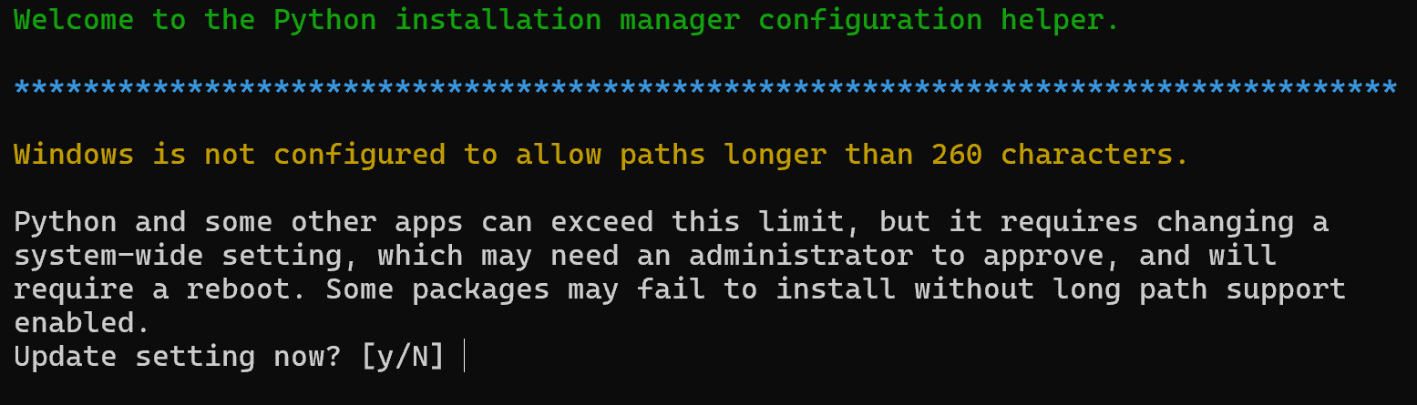 You can be prompted to change the path length